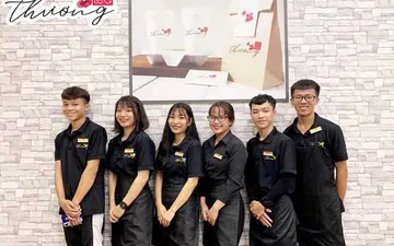 Đồng phục tạp dề trà sữa Thương Milk Tea