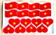  Sticker lá cờ dán mặt, hình trái tim/lá cờ cổ vũ thể thao, văn nghệ
