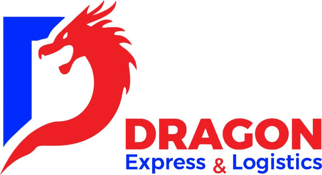 File thiết kế vector Logo Dragon Express Vận chuyển quốc tế