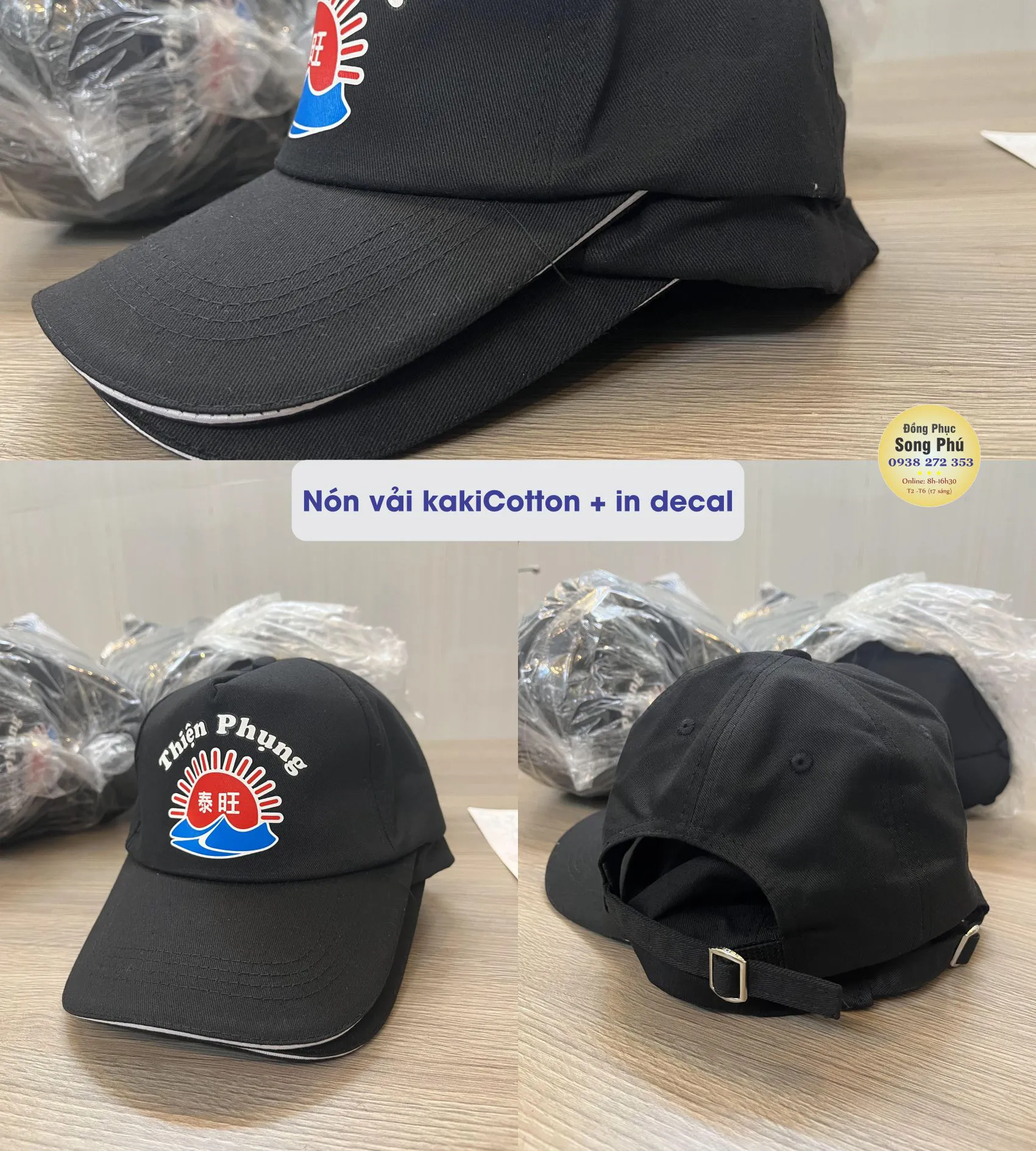 Mẫu nón kết lưỡi trai in logo Thiện Phụng