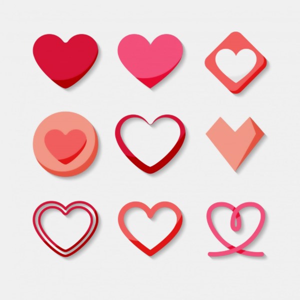Tải file thiết kế biểu tượng trái tim vector mới nhất