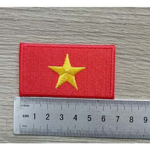 Mẫu lá cờ việt nam thêu 6.5x4