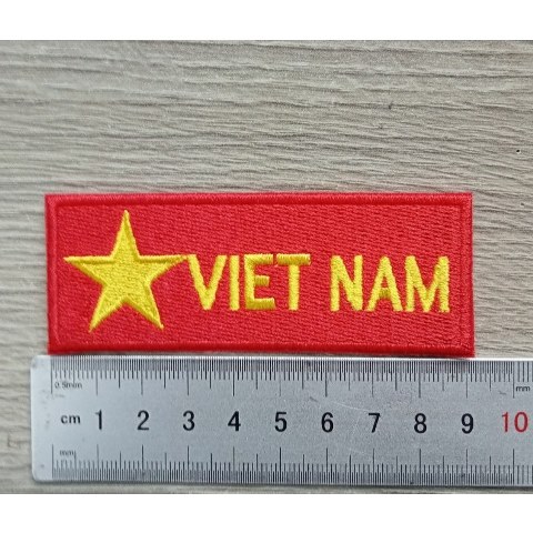 Mẫu lá cờ việt nam thêu 9x3.5