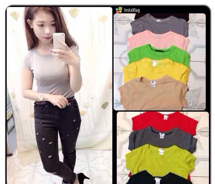 Áo thun trơn body nhiều màu sắc chọn lựa