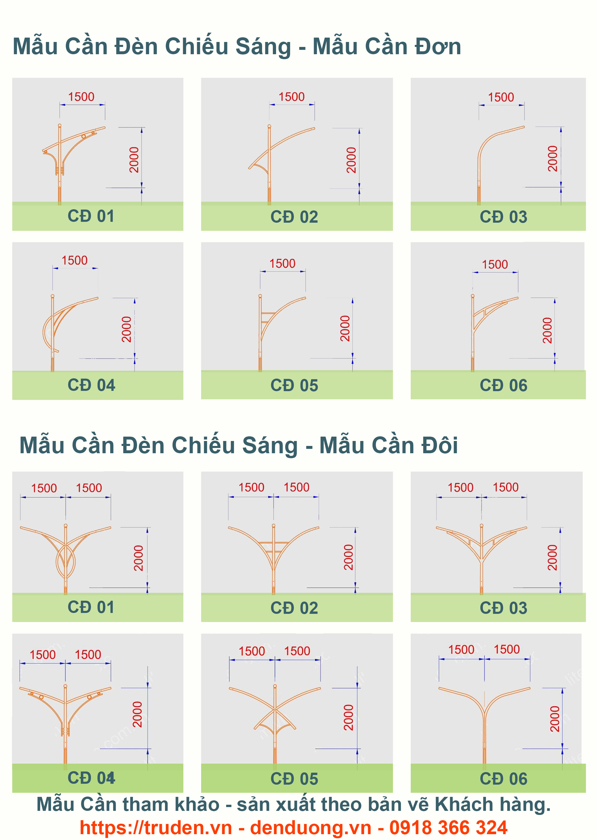 cần đèn chiếu sáng