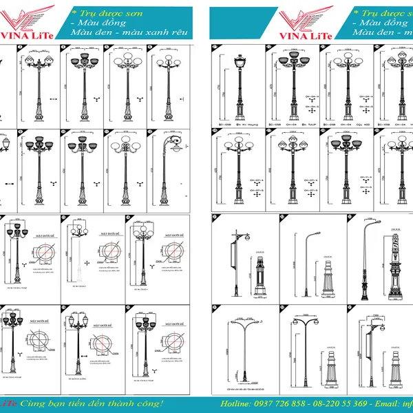 Trụ Đèn Trang Trí Sân Vườn