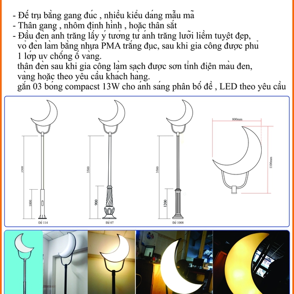 Trụ đèn trăng non