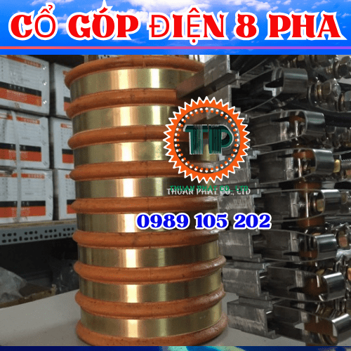 Bộ cổ góp điện 8 pha kích thước 75x140x247mm Bộ cổ góp điện 8 pha kích thước 75x140x247mm