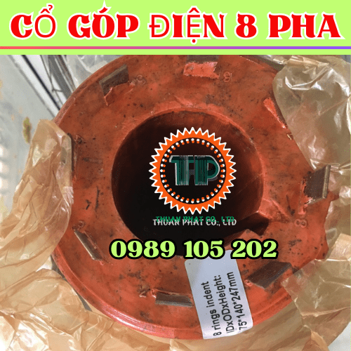 Bộ cổ góp điện 8 pha kích thước 75x140x247mm Bộ cổ góp điện 8 pha kích thước 75x140x247mm