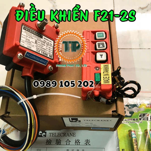 Điều khiển từ xa cầu trục Telecrane F21-2S điện áp AC220V(50-60HZ) Điều khiển từ xa cầu trục Telecrane F21-2S điện áp AC220V(50-60HZ)