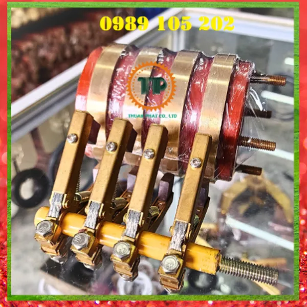 Cổ góp điện 4 pha 55 x 110 x 108 mm