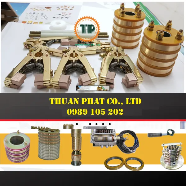 Cổ góp điện 2 pha, 3 pha, 4 pha, 5 pha, 6 pha, 7 pha, 8 pha, 9 pha, 10 pha, 12 pha, 14 pha, 16 pha