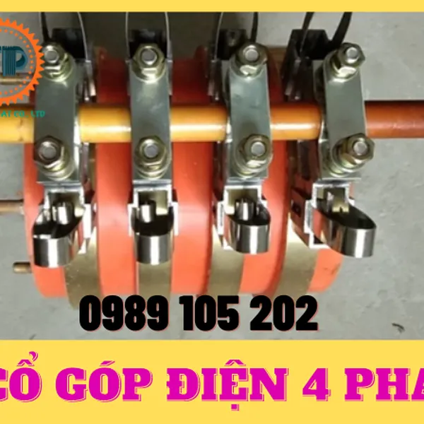 Cổ góp điện 4 vành trượt kích thước 65 x 75 x 90 mm