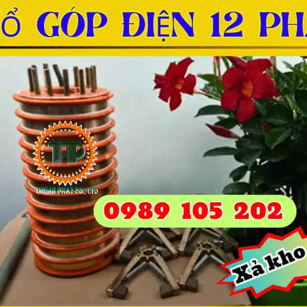 Cổ góp điện 12 pha kích thước 40x100x210mm