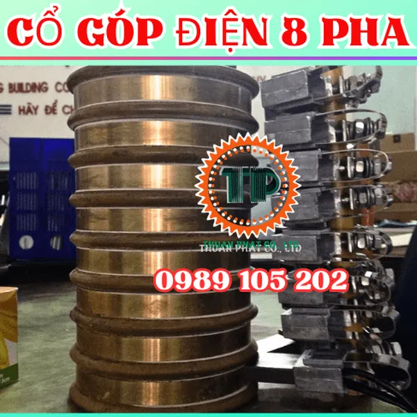 Bộ cổ góp điện 8 pha kích thước 75x140x247mm