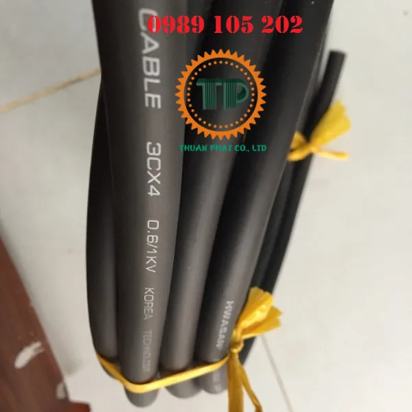 Cáp điện mềm vỏ cao su có lõi bố