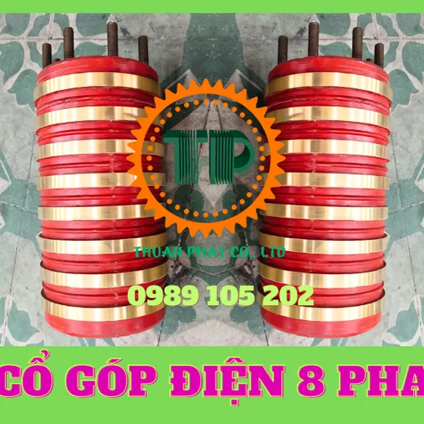 Cổ góp điện 8 pha (cổ góp điện 8 vành trượt)