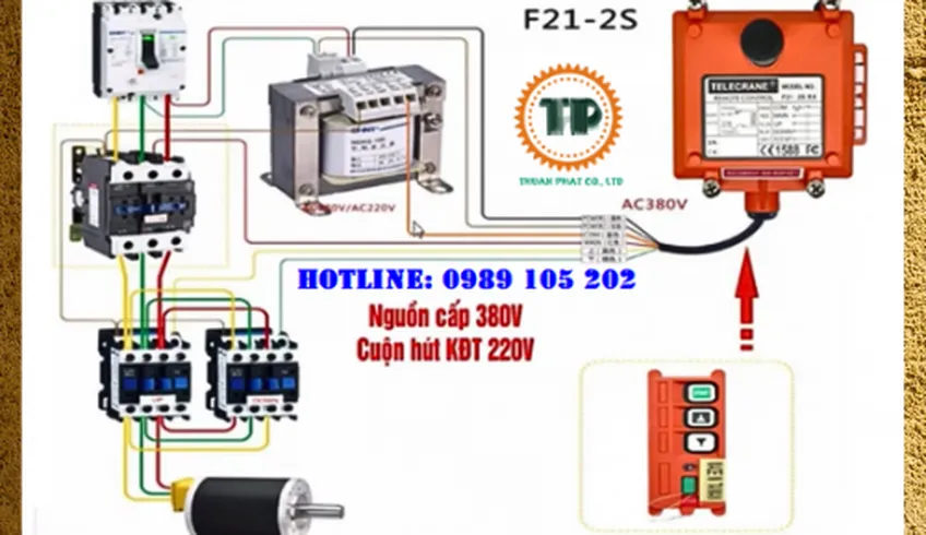 Cách đấu điều khiển từ xa cầu trục