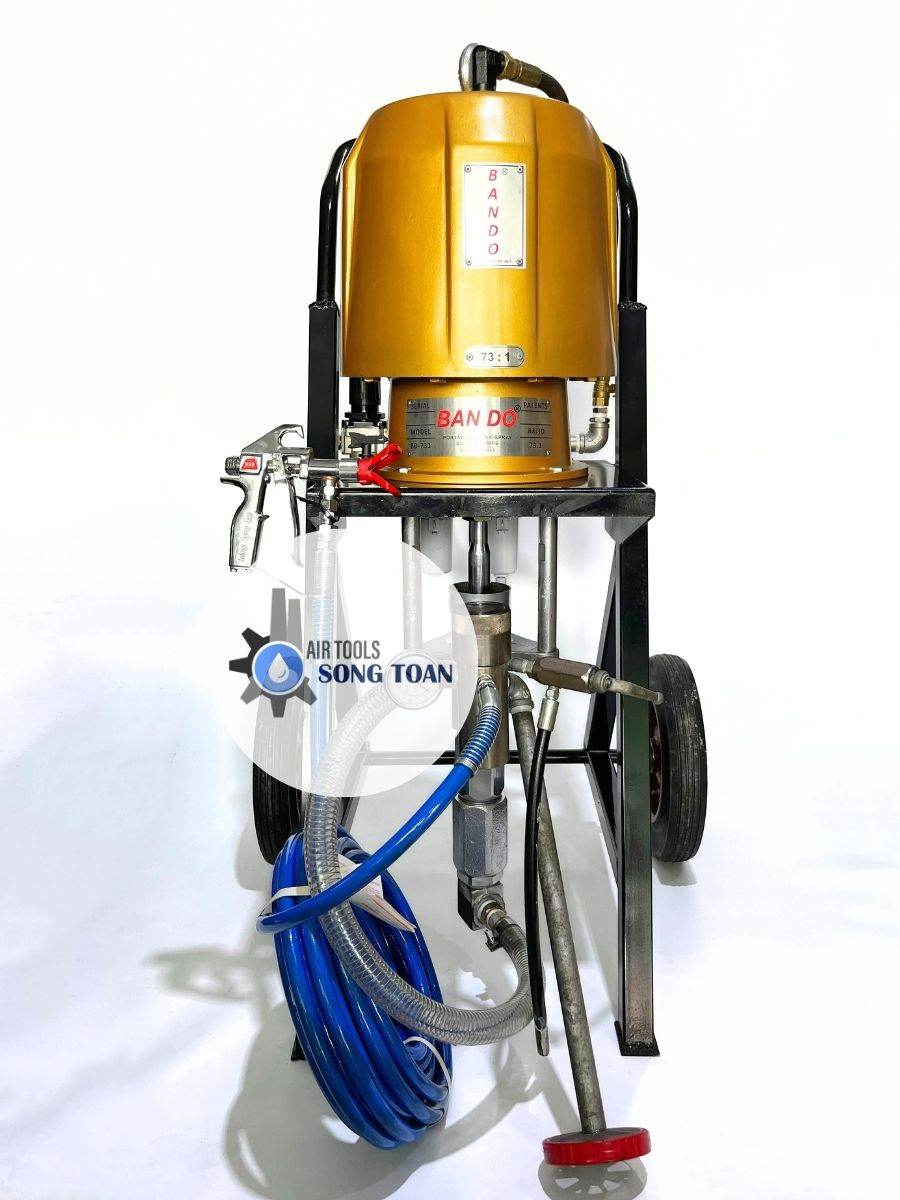 Máy phun sơn dầu, sơn chống cháy Bando tỷ số nén 73.1