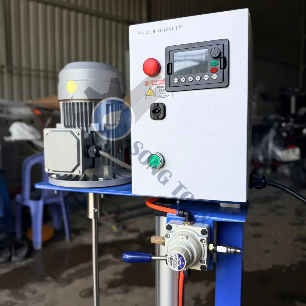 máy khuấy thùng 20 lít nâng hạ tự động