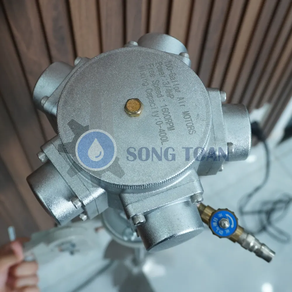 máy khuấy kẹp thùng 5 piston 3/4HP