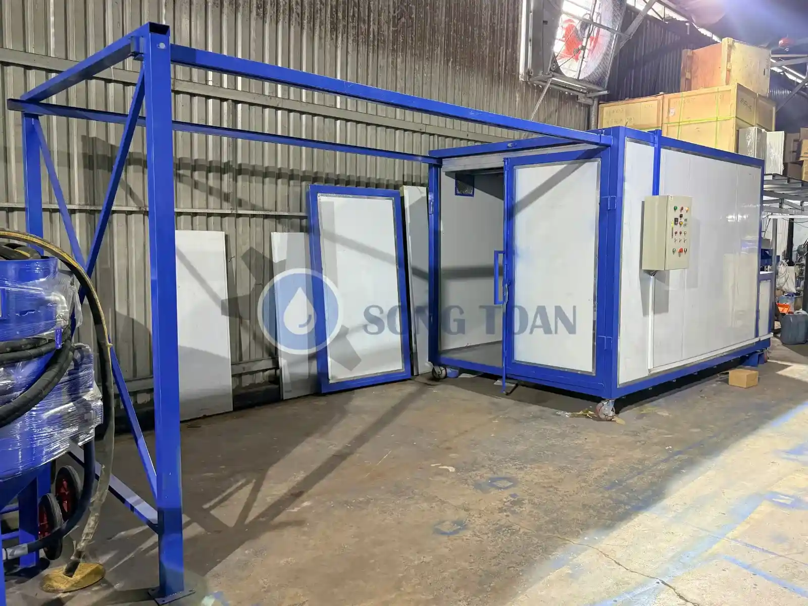 lò sấy sơn tĩnh điện đối lưu tuần hoàn nhiệt