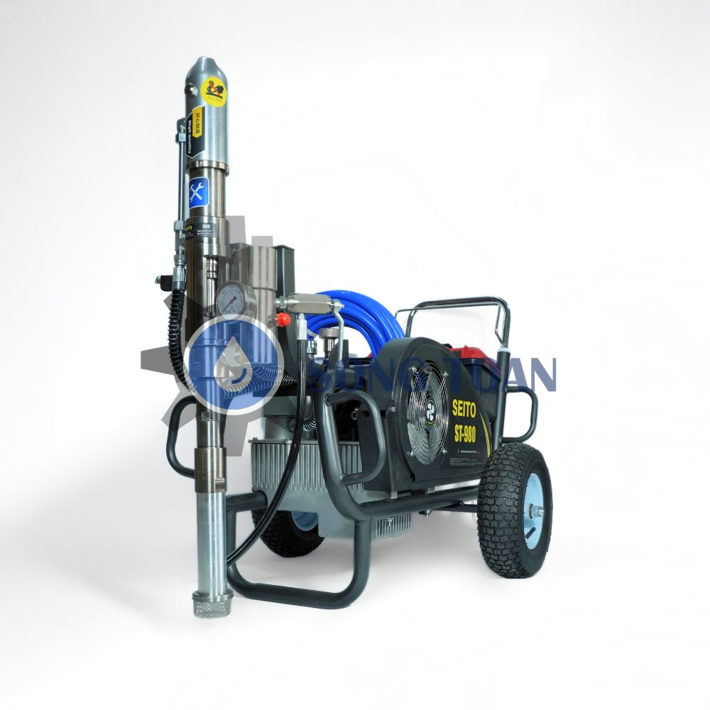 máy phun bột loãng, bột trét tường