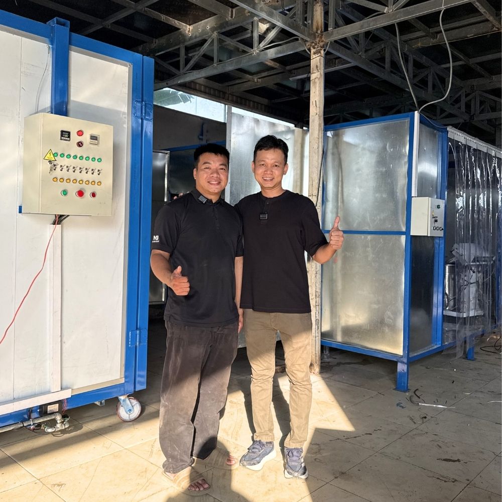 DỰ ÁN: CUNG CẤP HỆ THỐNG SƠN TĨNH ĐIỆN (MÁY PHUN SƠN + BUỒNG PHUN + LÒ SẤY)  - TỰ CHỦ QUY TRÌNH SẢN XUẤT