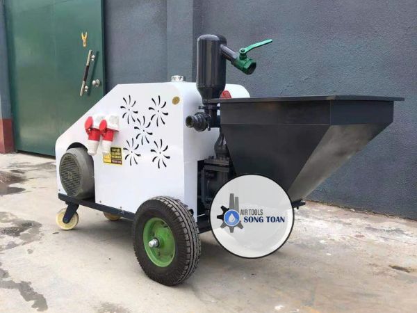 Máy phun vữa trát tường tự động công suất lớn piston thủy lực