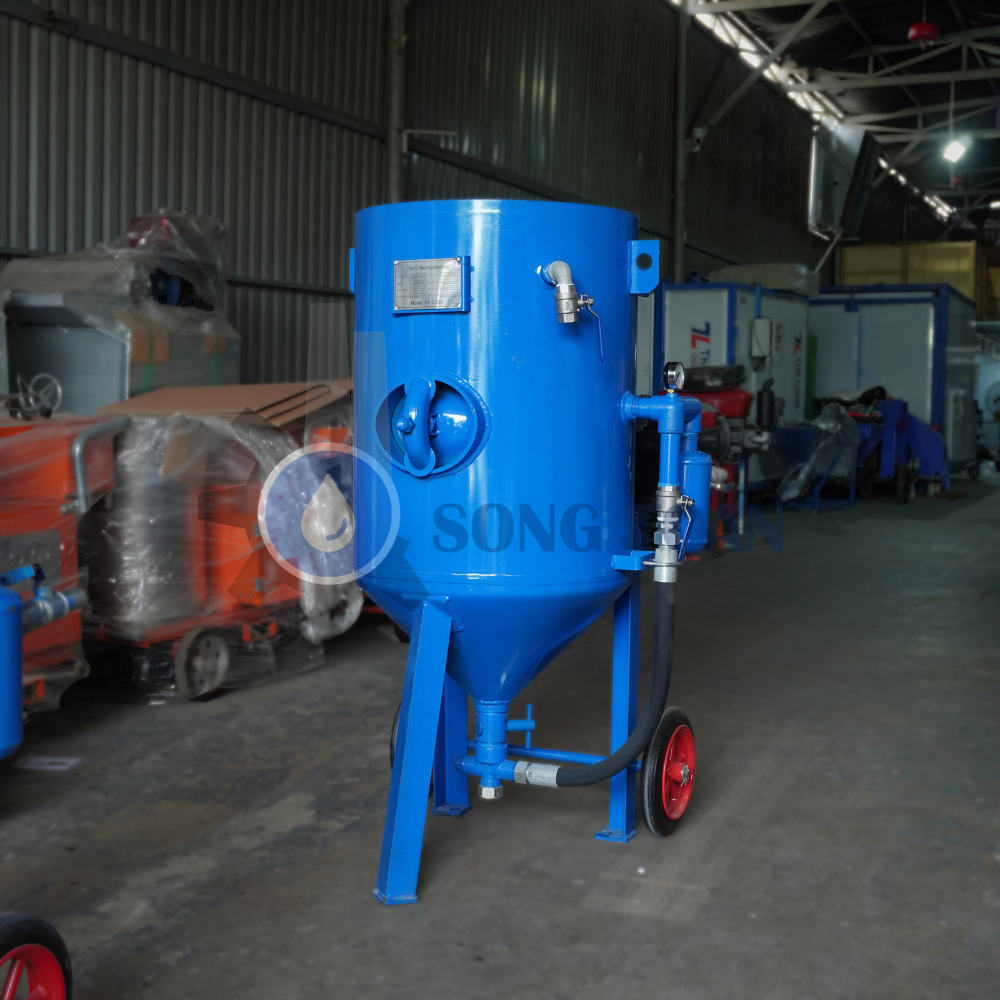 máy phun cát dạng cối