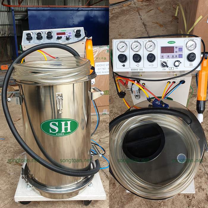 máy phun sơn tĩnh điện bột khô