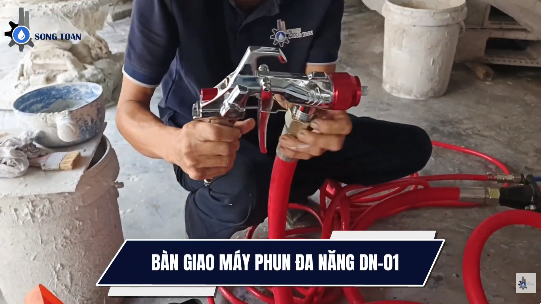 bàn giao máy phun đa năng DN-01