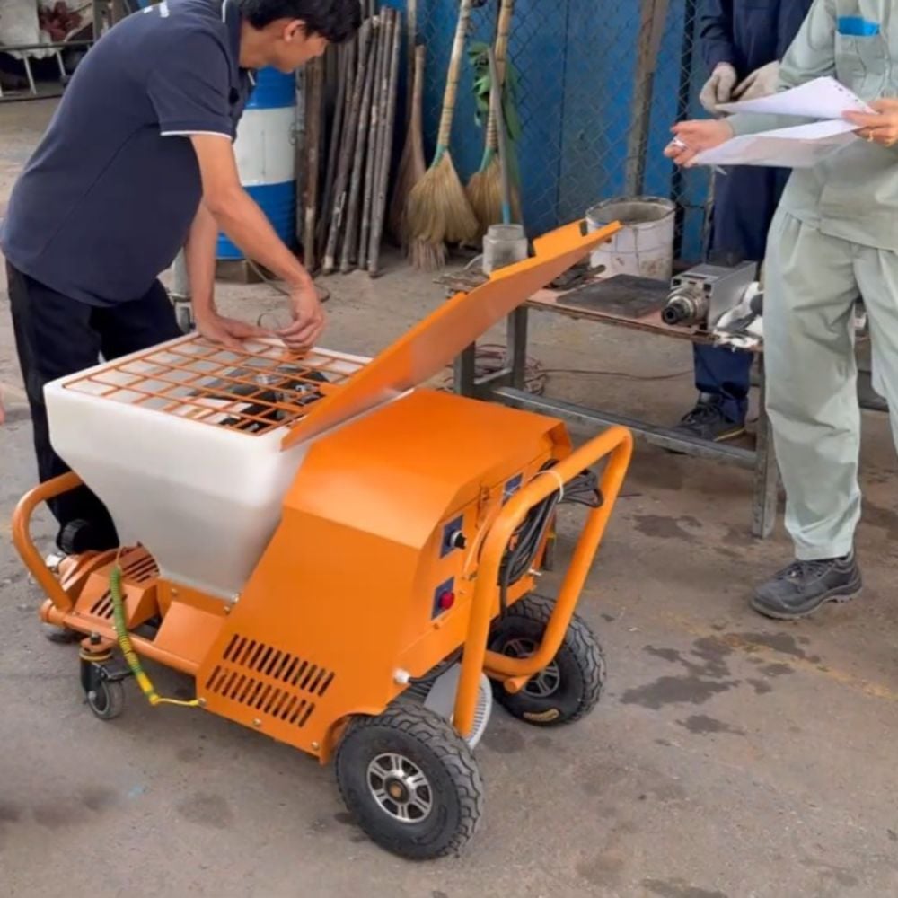 DỰ ÁN CUNG CẤP MÁY PHUN VỮA CHỐNG CHÁY VD9 CHO CÔNG TRÌNH XÂY DỰNG NHÀ CAO TẦNG