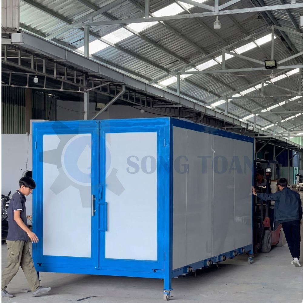 BÀN GIAO TRỌN GÓI LÒ SẤY VÀ MÁY PHUN SƠN TĨNH ĐIỆN BỘT E300