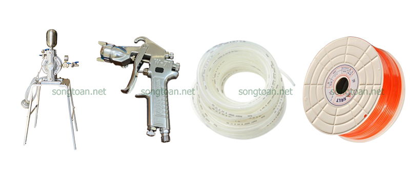 Combo máy phun sơn gỗ