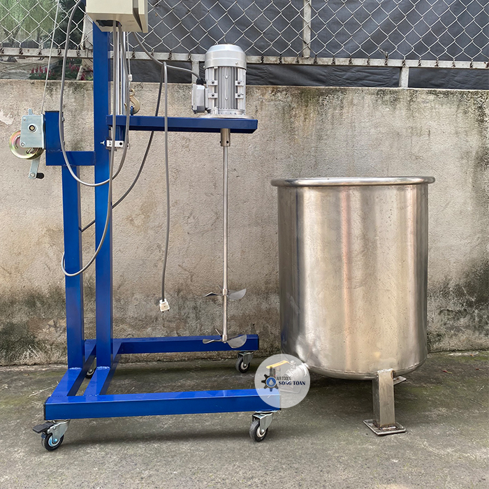 máy khuấy hóa chất ròng rọc