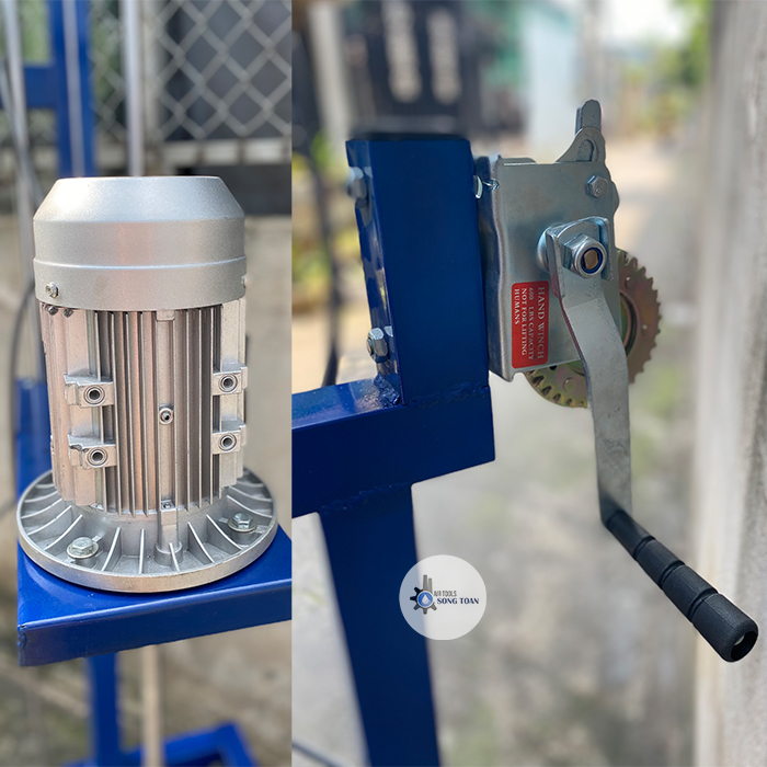 MÁY KHUẤY CHẤT LỎNG NÂNG HẠ QUAY TAY RÒNG RỌC