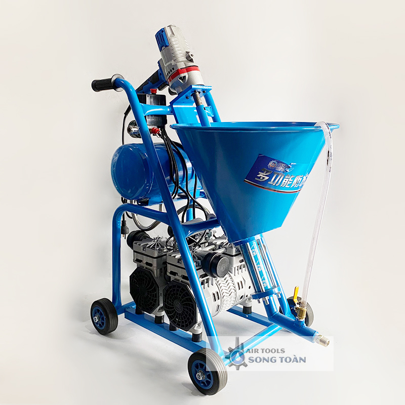 máy phun sơn chống thấm động cơ hai motor