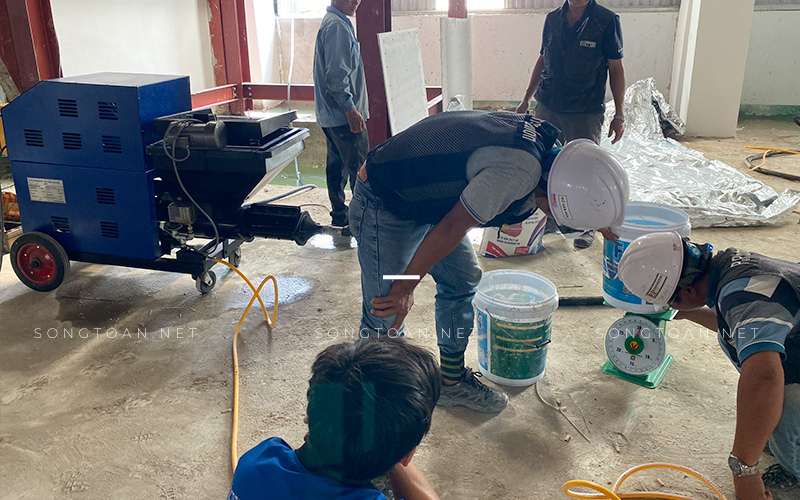 máy phun vữa chống cháy