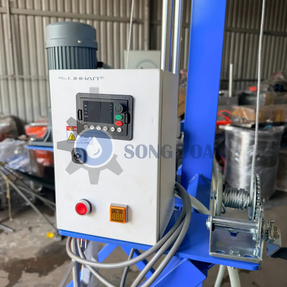 máy khuấy sơn, hóa chất 3 HP nâng hạ ròng rọc