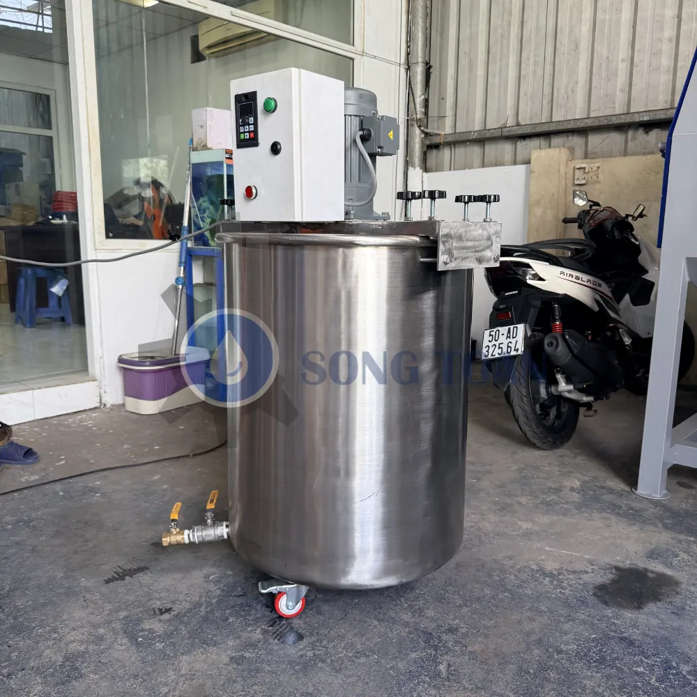 máy khuấy gá ngang