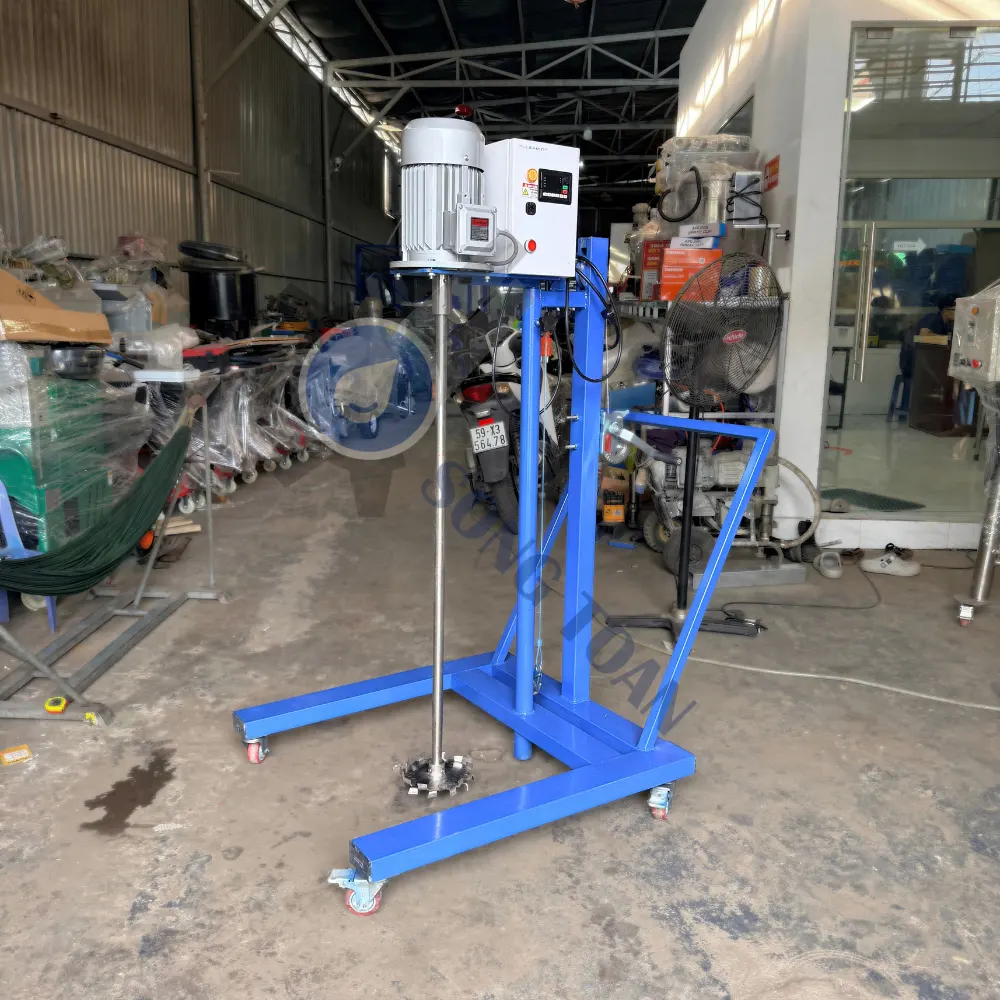 máy khuấy 3HP nâng hạ ròng rọc