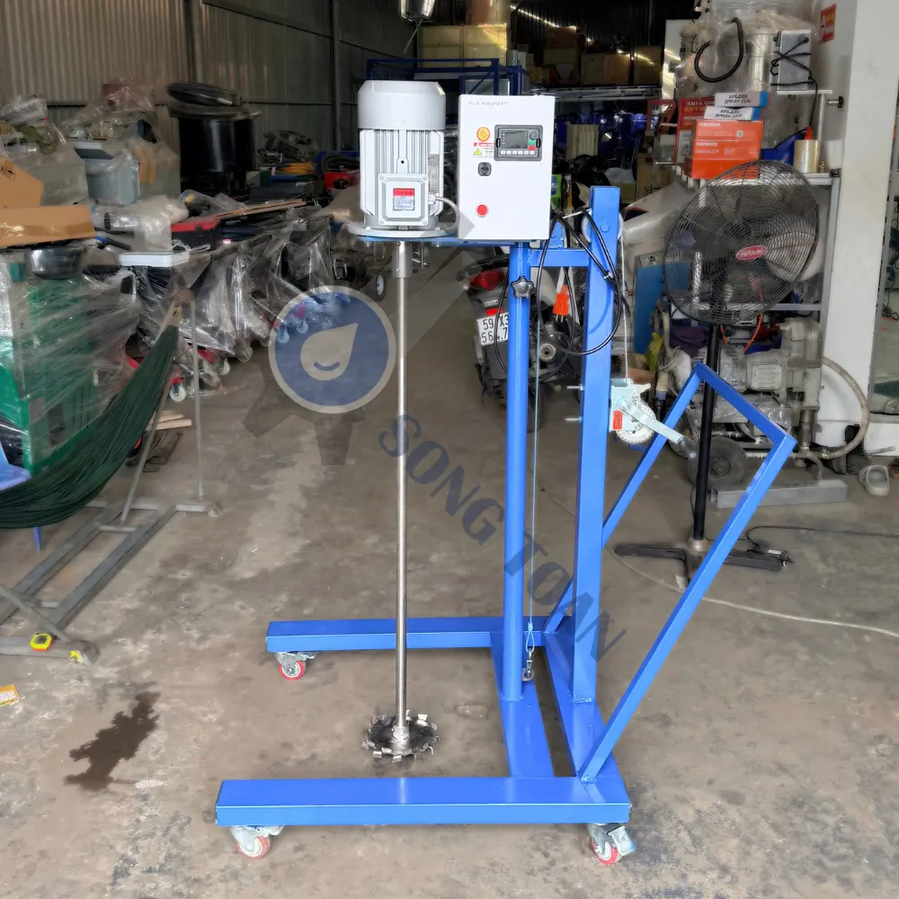 máy khuấy 3HP nâng hạ ròng rọc