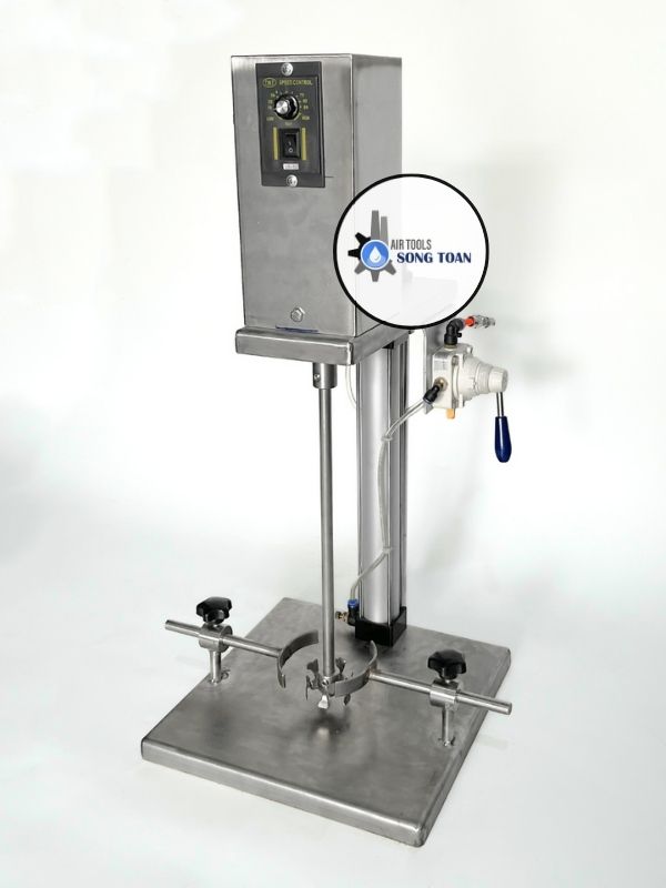 Máy khuấy thí nghiệm nâng hạ tự động thân inox 304