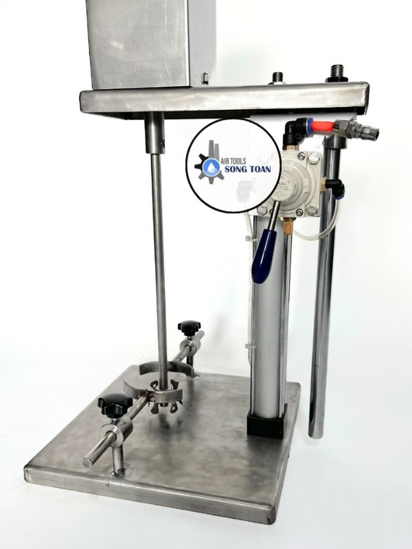 Máy khuấy thí nghiệm nâng hạ tự động thân inox 304