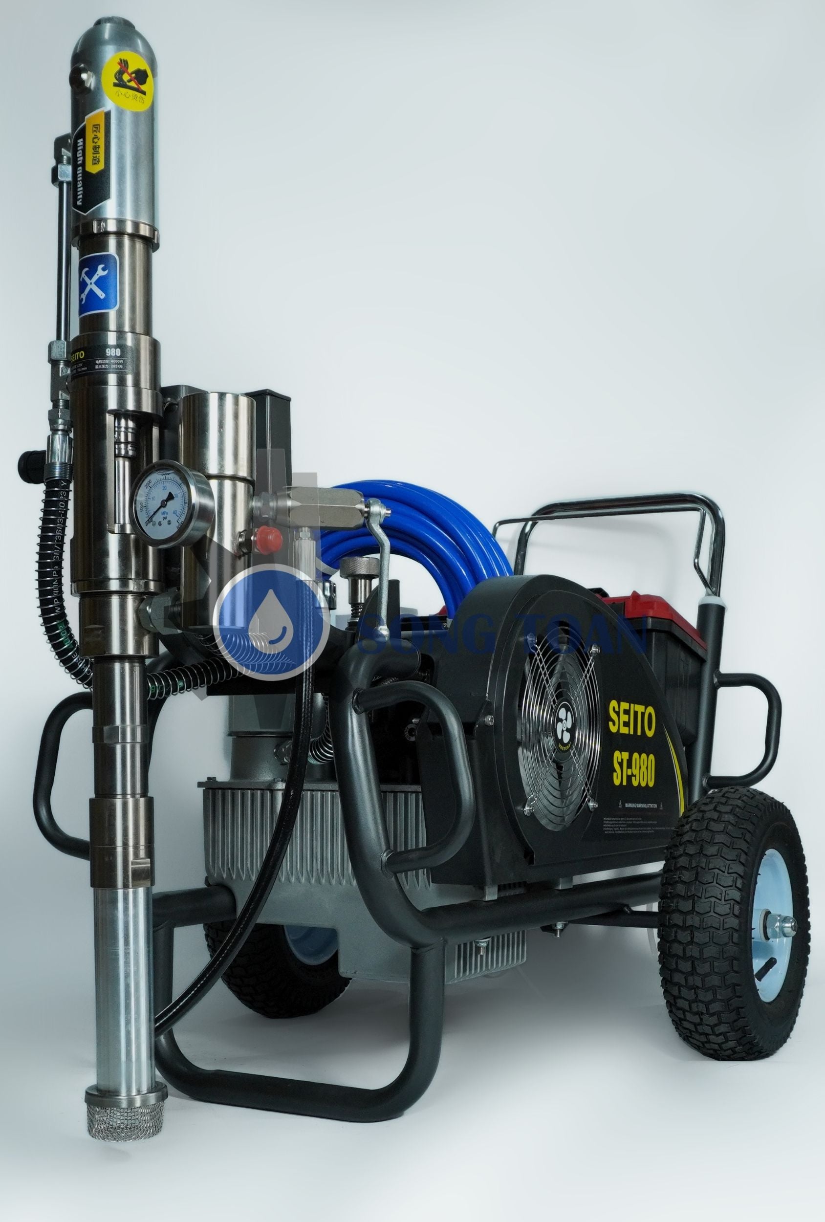 may phun bột trét, phun bột bả