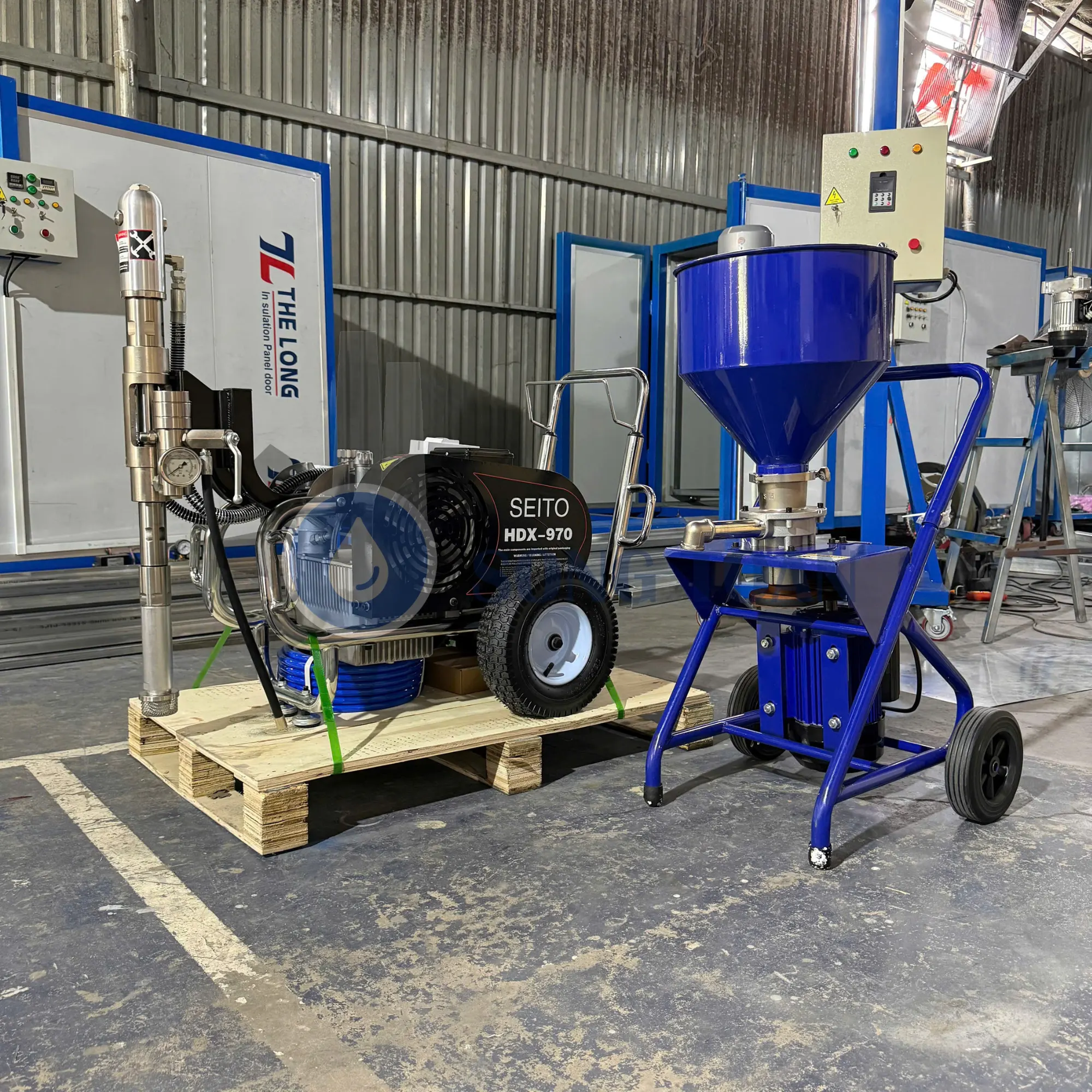 máy phun bột HDX-970 kèm máy nghiền bột