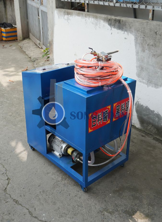 máy phun foam cách nhiệt, cách âm