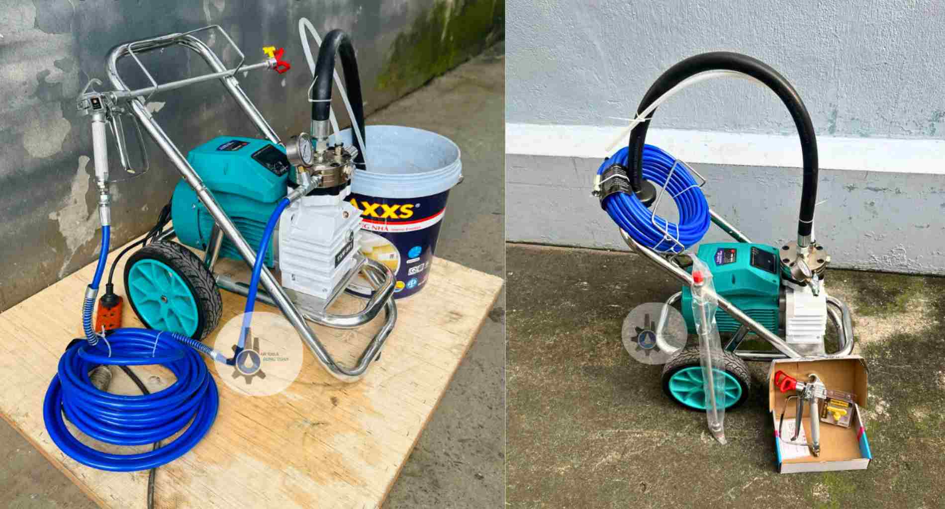 máy phun sơn nước - tường nhà đầu INOX TAW-991