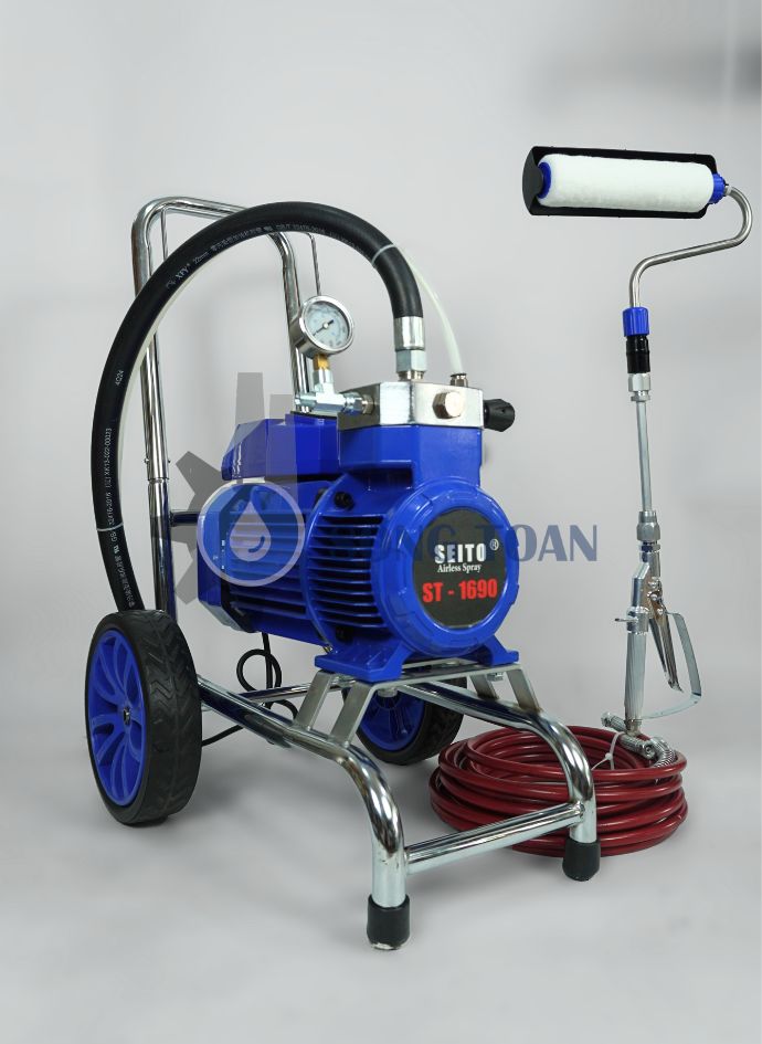 máy phun sơn kết hợp cây lăn sơn